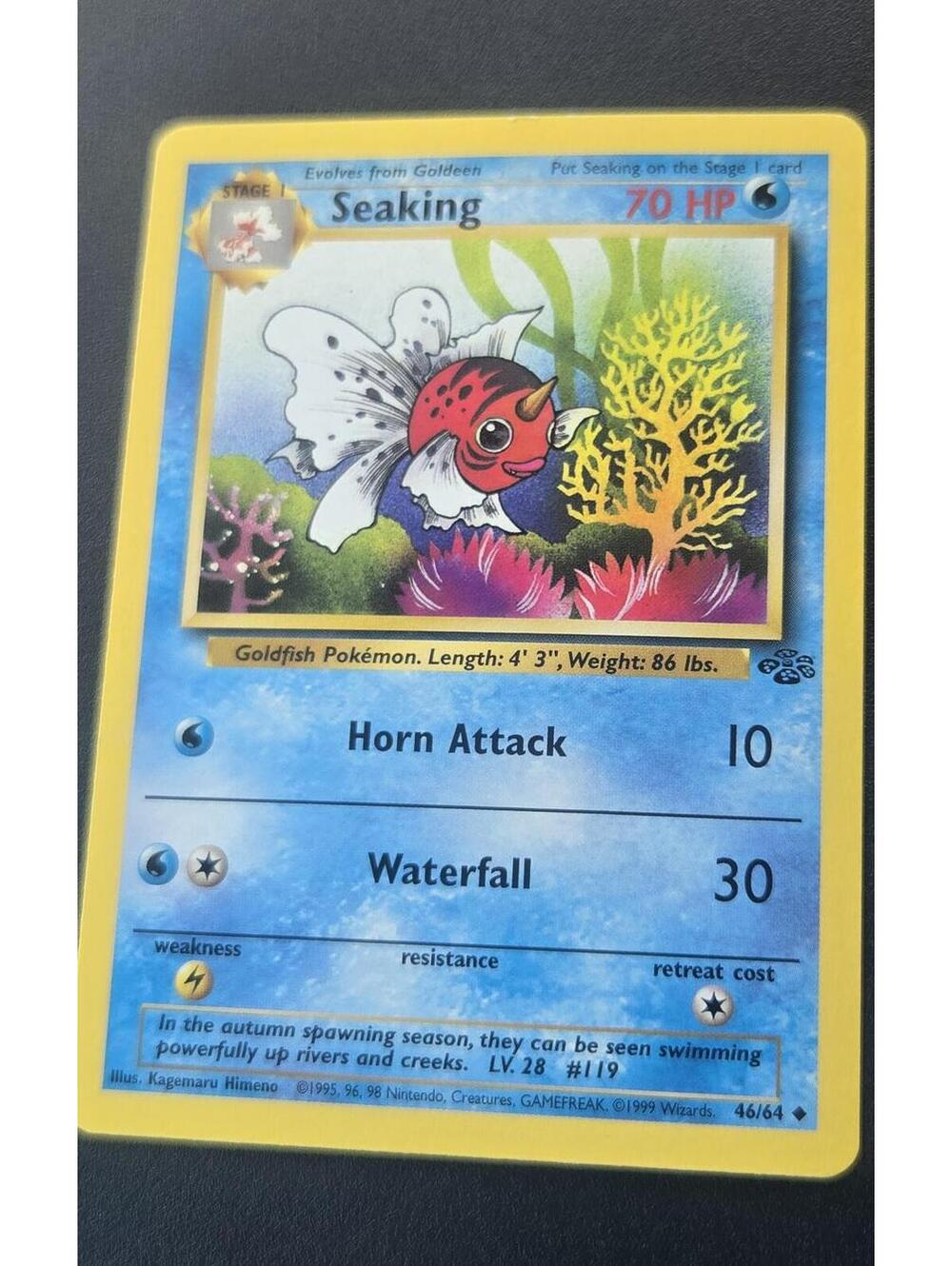 Seaking Pokemon Card 1999